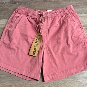 Original Paperbacks Men's Flat Front Shorts in Red